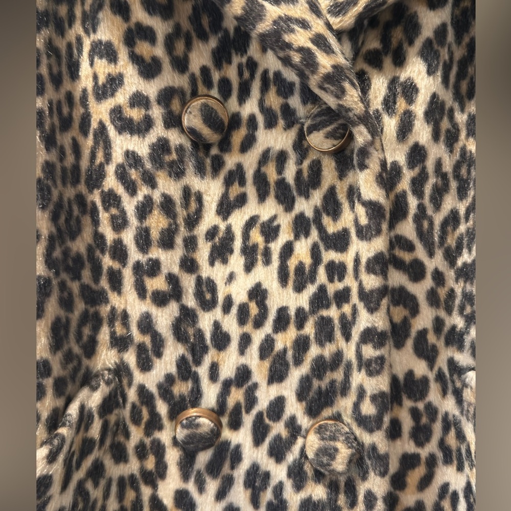 Leopard Print Faux Fur Coat - Picture 3 of 7